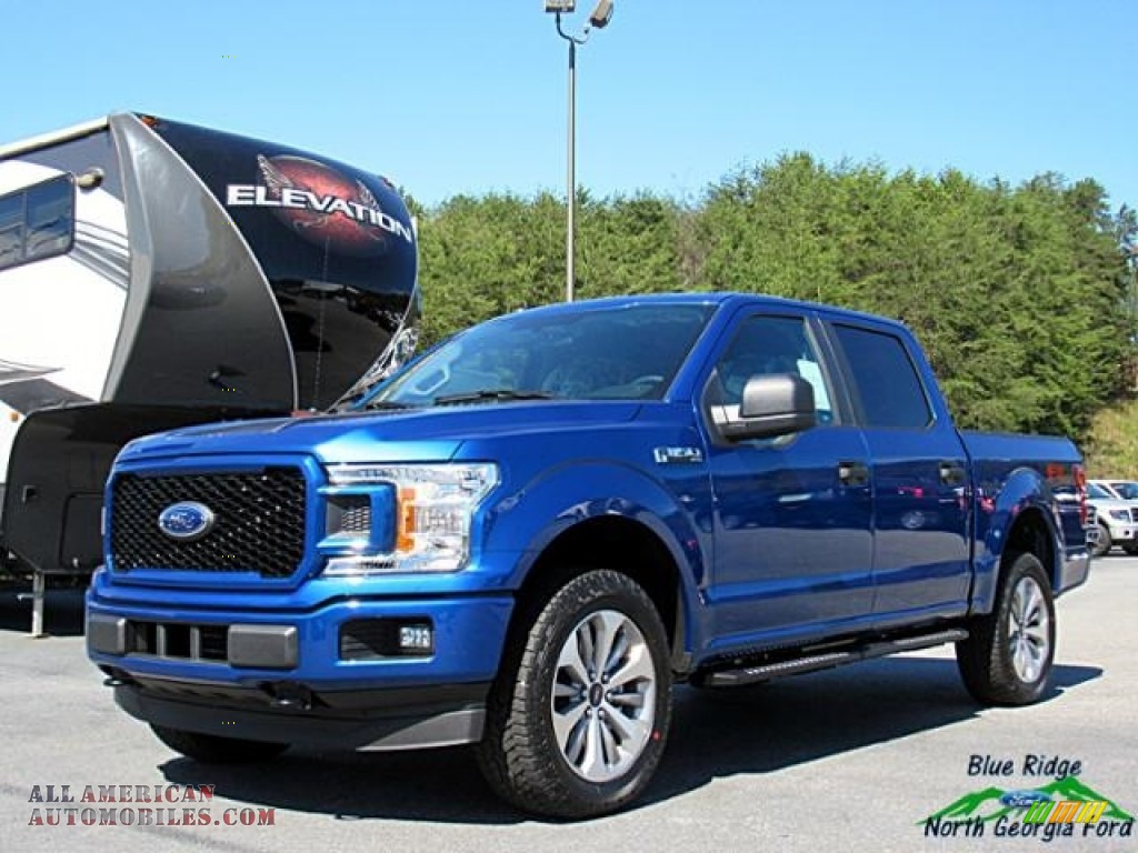 Lightning Blue / Earth Gray Ford F150 STX SuperCrew 4x4