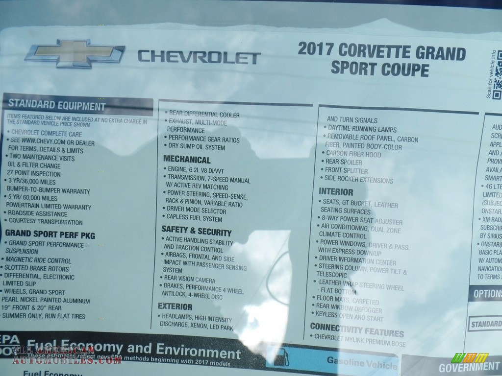 2017 Corvette Grand Sport Coupe - Admiral Blue / Jet Black photo #45
