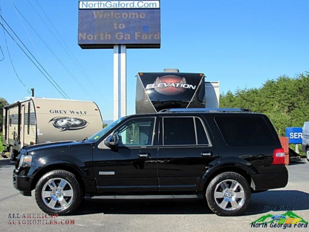 2007 Expedition Limited - Black / Charcoal Black/Caramel photo #2