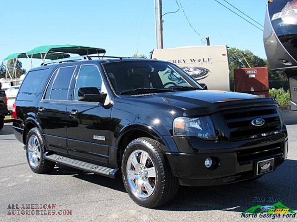 2007 Expedition Limited - Black / Charcoal Black/Caramel photo #7