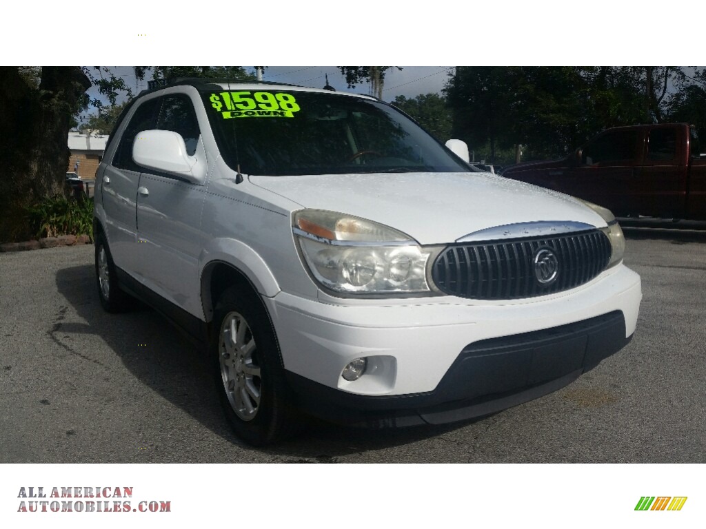 Frost White / Gray Buick Rendezvous CX