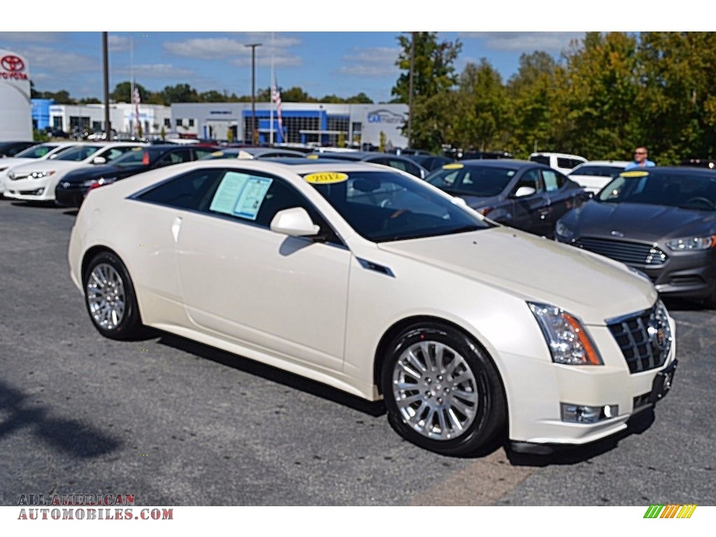 2012 CTS 4 AWD Coupe - White Diamond Tricoat / Ebony/Ebony photo #1