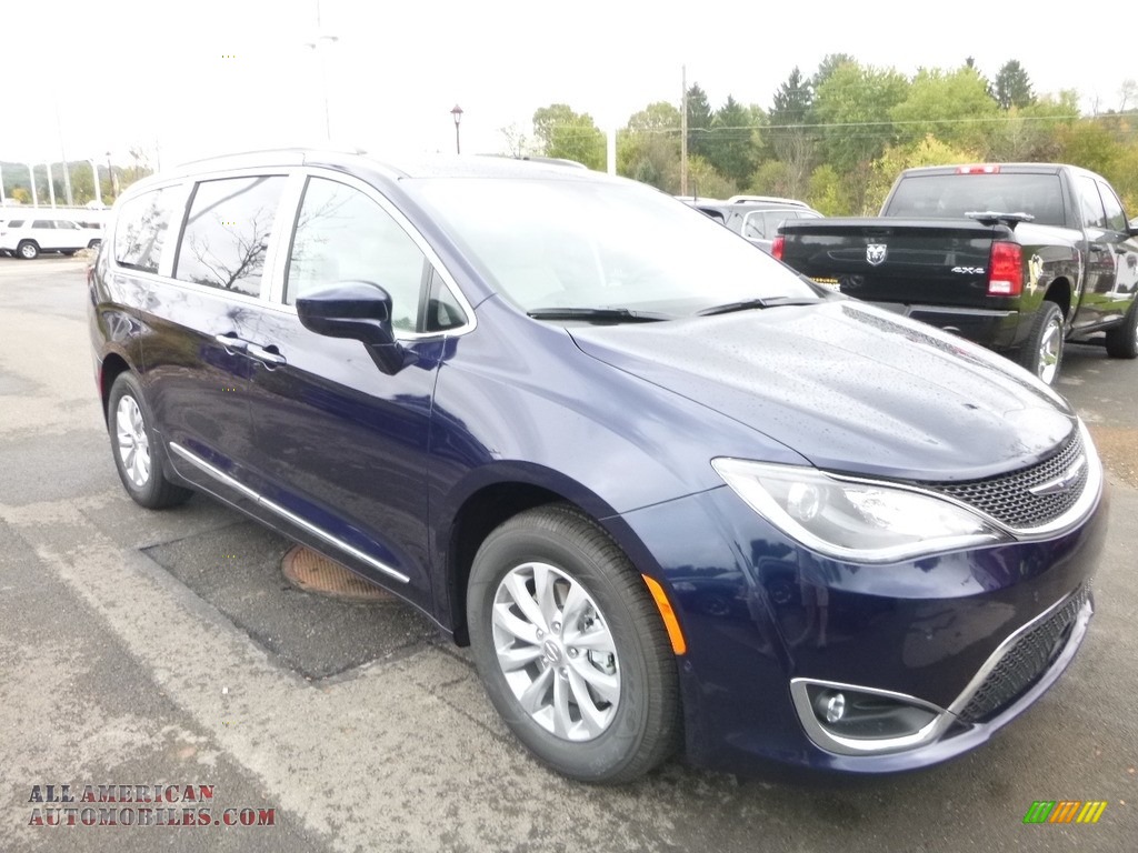 2018 Pacifica Touring L - Jazz Blue Pearl / Cognac/Alloy/Toffee photo #7