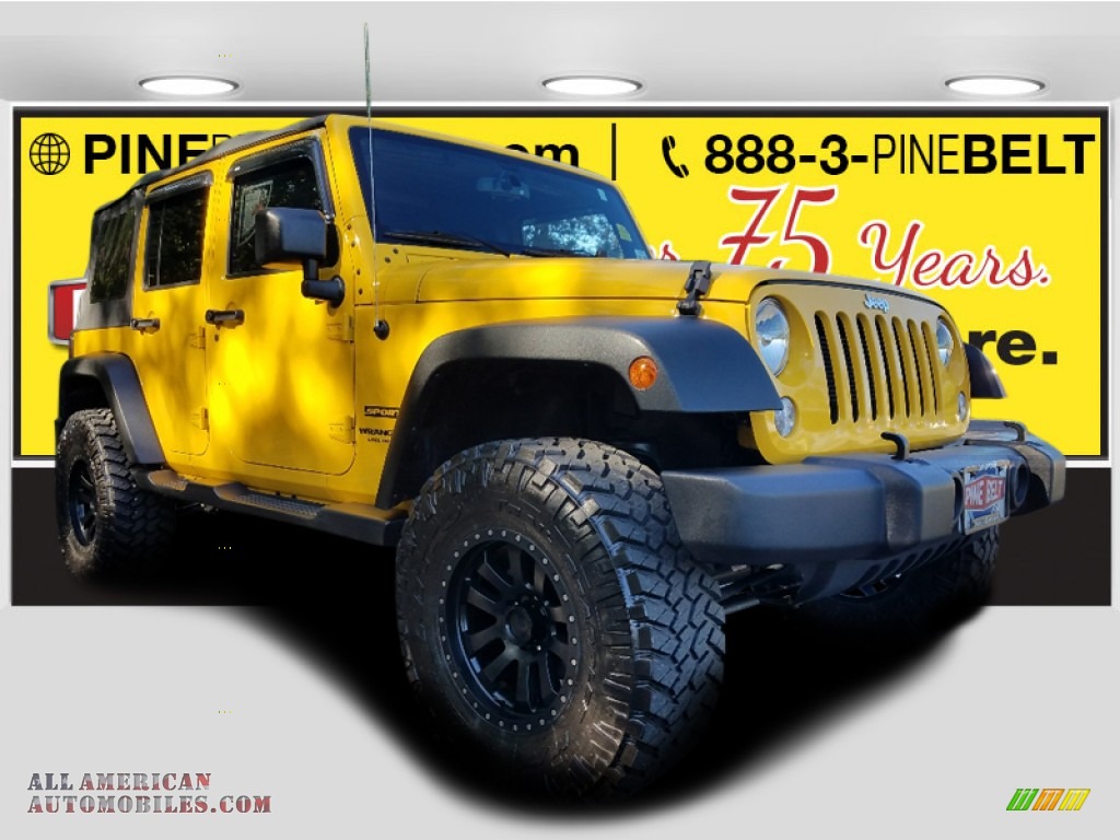Baja Yellow / Black Jeep Wrangler Unlimited Sport 4x4