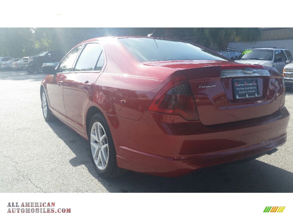 2010 Fusion SEL - Red Candy Metallic / Camel photo #5