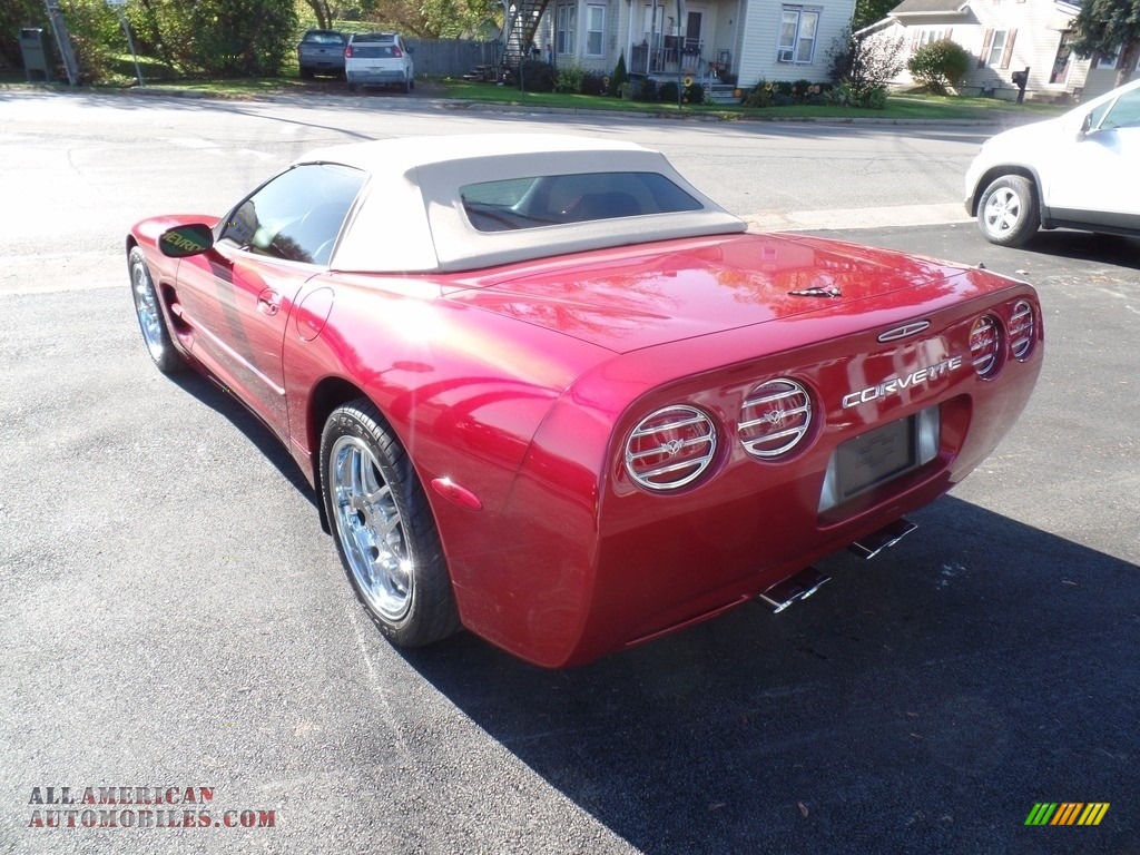 2001 Corvette Convertible - Magnetic Red II Metallic / Light Oak photo #8