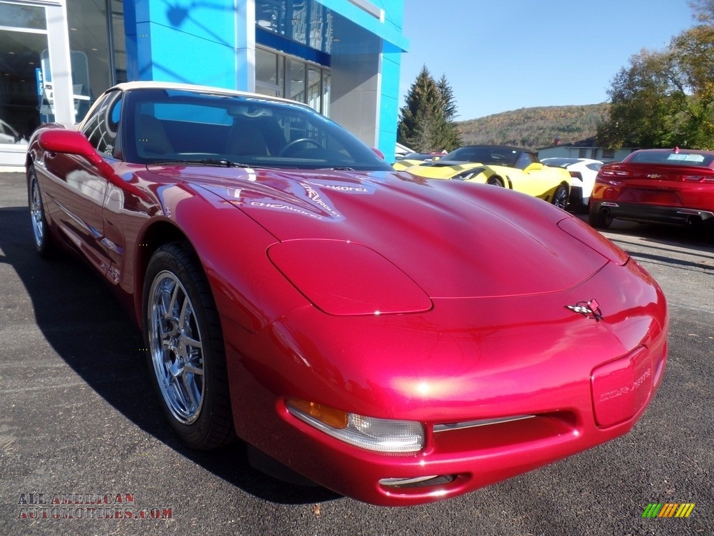 2001 Corvette Convertible - Magnetic Red II Metallic / Light Oak photo #12