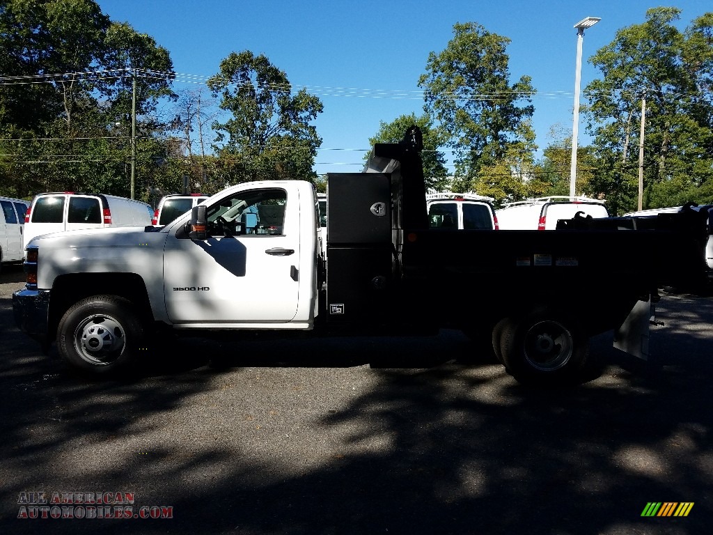 2018 Silverado 3500HD Work Truck Regular Cab 4x4 Dump Truck - Summit White / Dark Ash/Jet Black photo #3