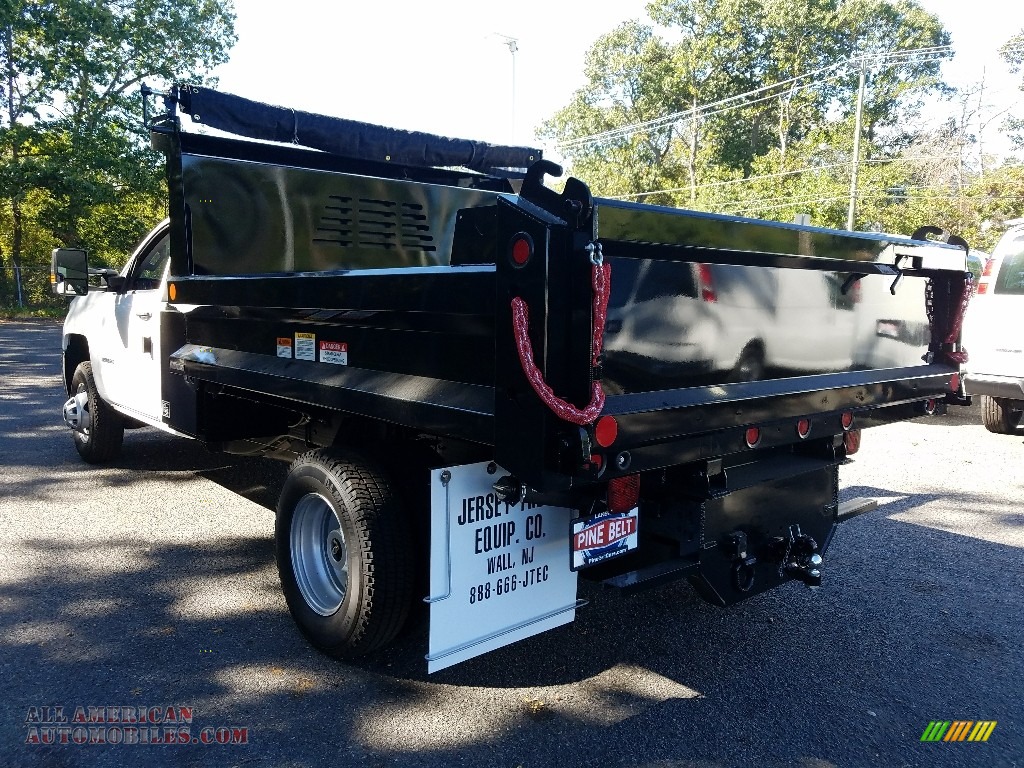 2018 Silverado 3500HD Work Truck Regular Cab 4x4 Dump Truck - Summit White / Dark Ash/Jet Black photo #4