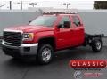 GMC Sierra 2500HD Double Cab 4x4 Chassis Cardinal Red photo #1
