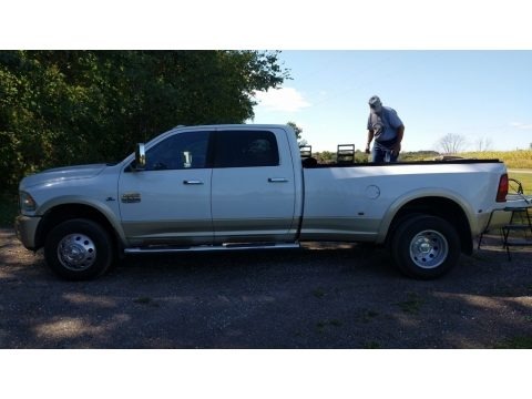 Bright White 2012 Dodge Ram 3500 HD Laramie Crew Cab 4x4 Dually