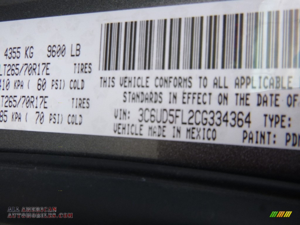 2012 Ram 2500 HD Laramie Crew Cab 4x4 - Mineral Gray Metallic / Dark Slate photo #14
