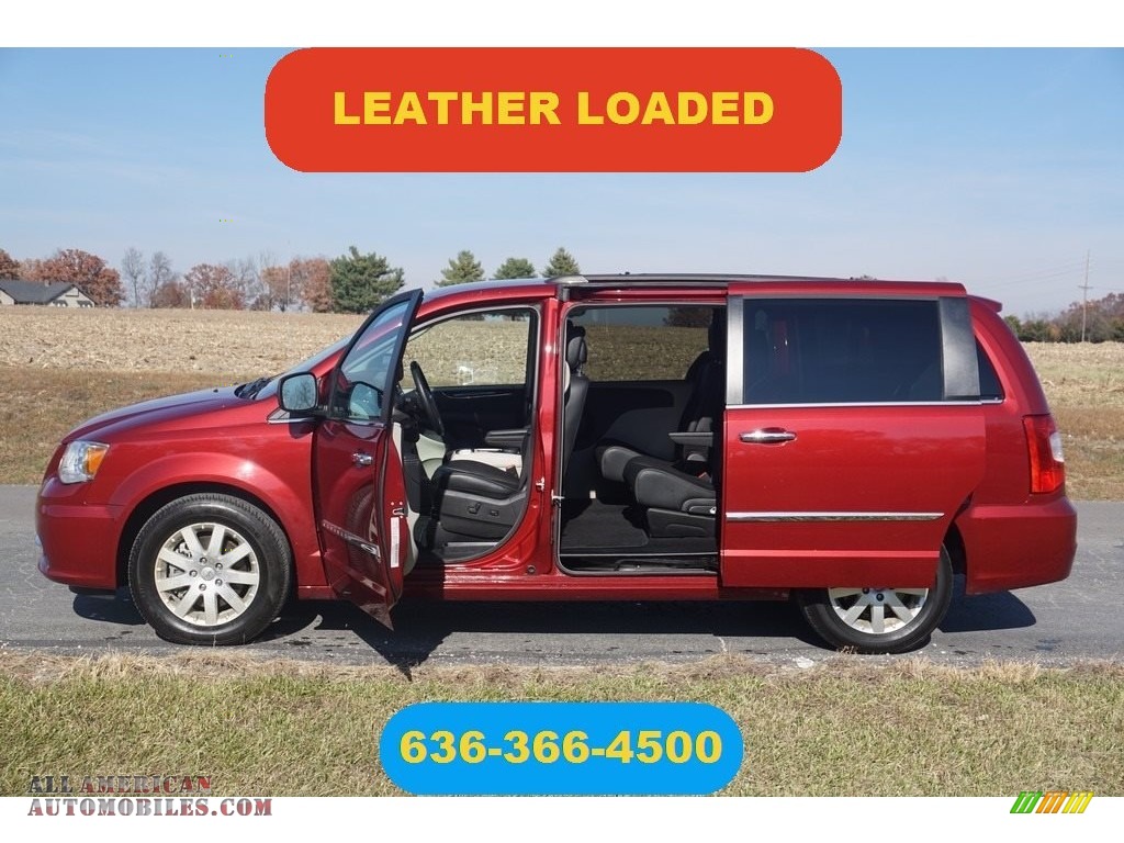 Deep Cherry Red Crystal Pearl / Black/Light Graystone Chrysler Town & Country Touring