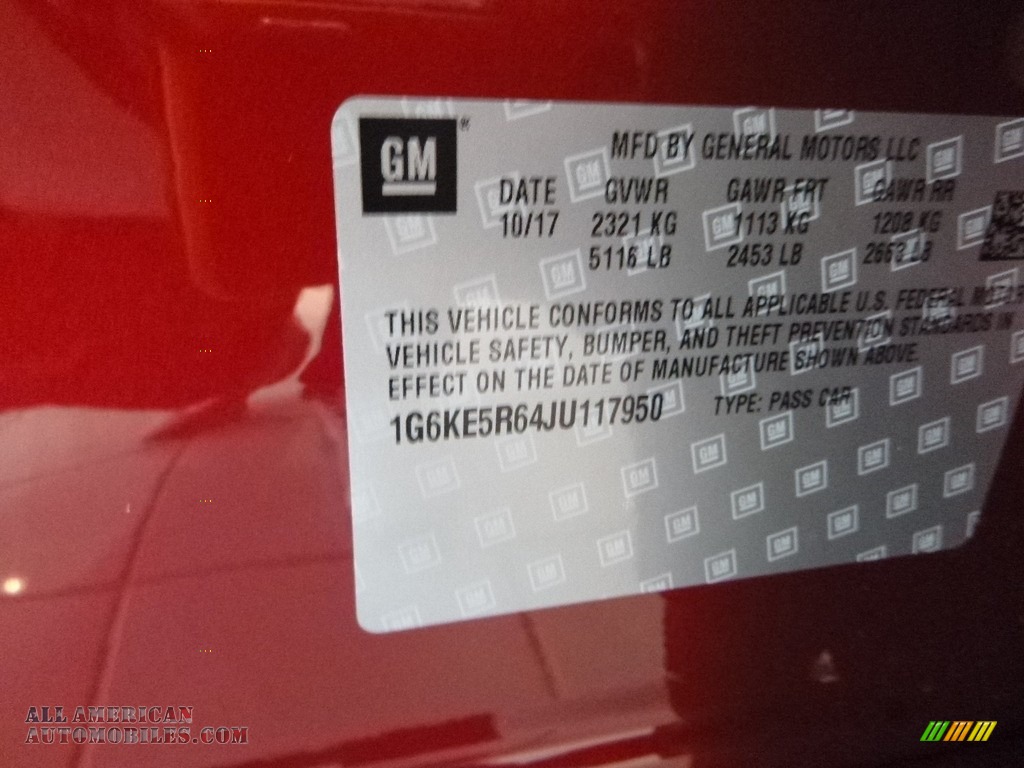 2018 CT6 3.0 Turbo Luxury AWD Sedan - Red Horizon Tintcoat / Jet Black photo #15