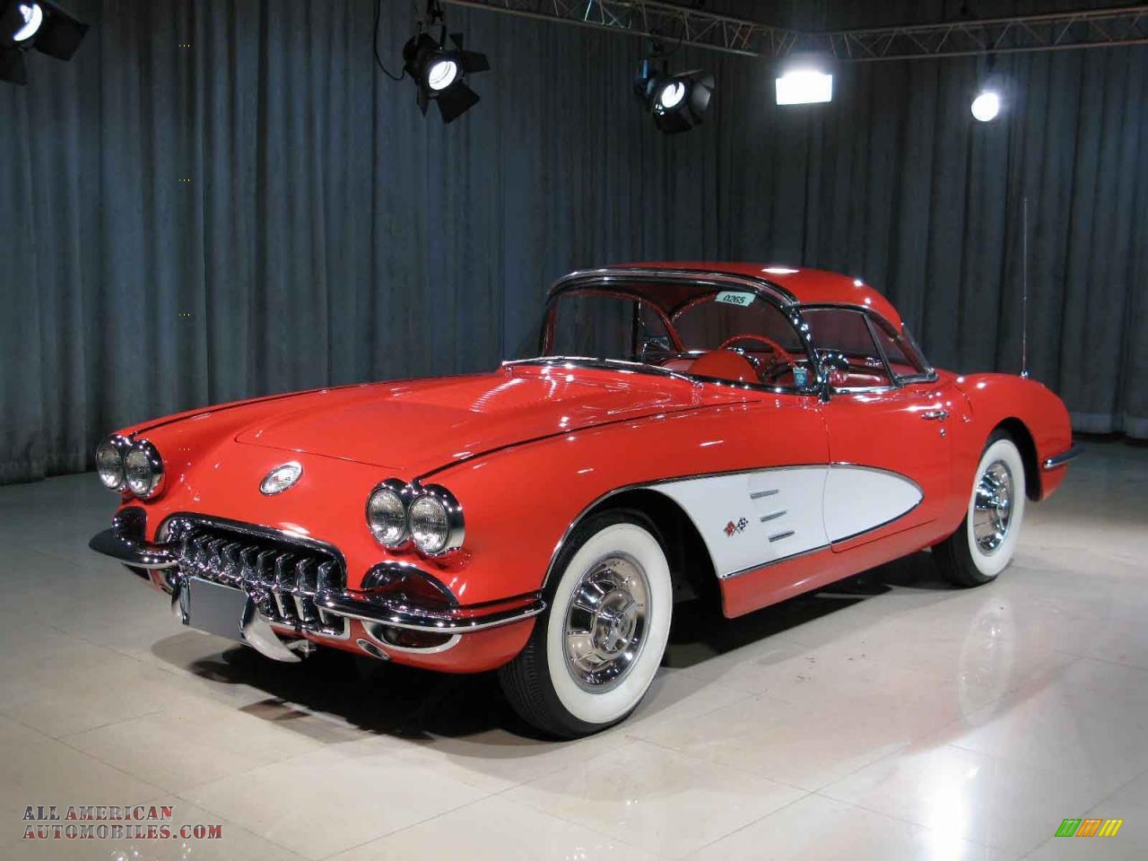 1958 Corvette Convertible - Signal Red / Red photo #1