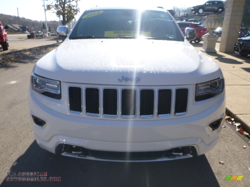 2014 Grand Cherokee Overland 4x4 - Bright White / Overland Nepal Jeep Brown Light Frost photo #4