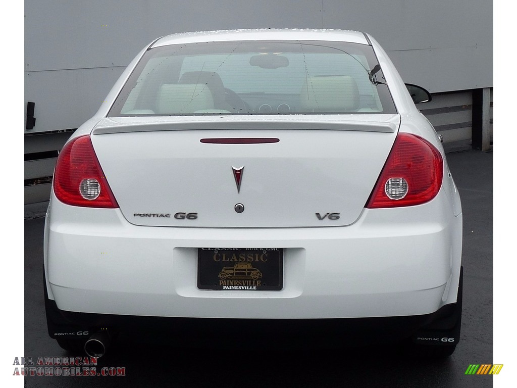 2009 G6 V6 Sedan - Summit White / Light Taupe photo #3