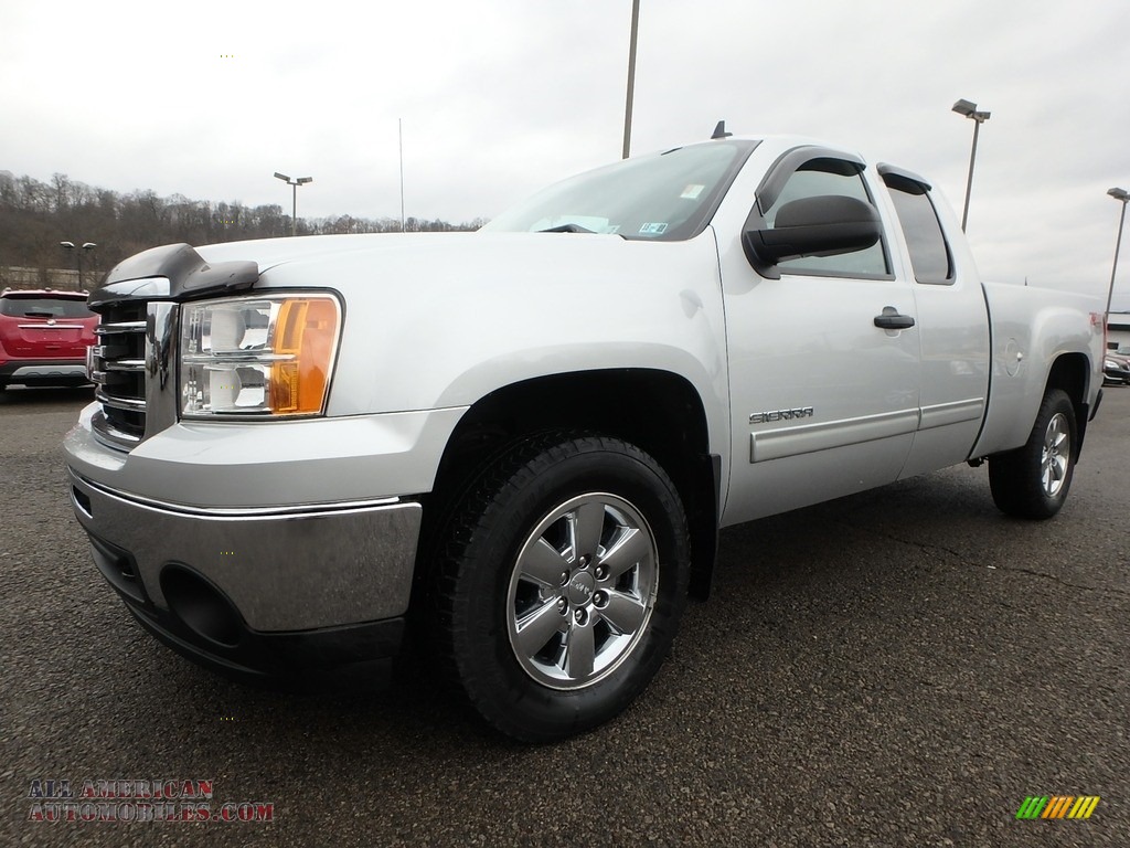 Quicksilver Metallic / Ebony GMC Sierra 1500 SLE Extended Cab 4x4