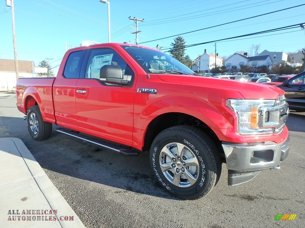2018 F150 XLT SuperCab 4x4 - Race Red / Earth Gray photo #3