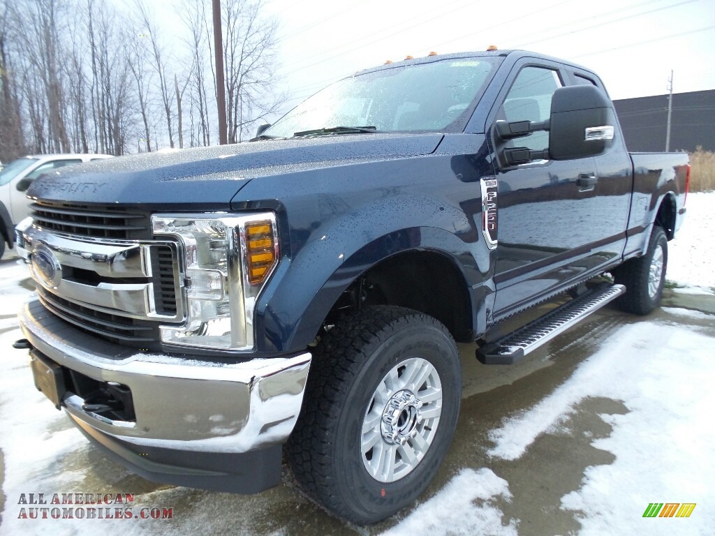 Blue Jeans / Earth Gray Ford F250 Super Duty XLT SuperCab 4x4