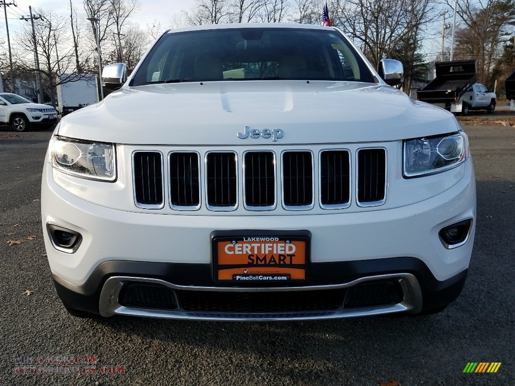 2015 Grand Cherokee Limited 4x4 - Bright White / Black/Light Frost Beige photo #2