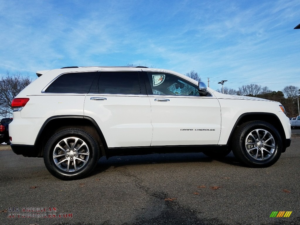 2015 Grand Cherokee Limited 4x4 - Bright White / Black/Light Frost Beige photo #8