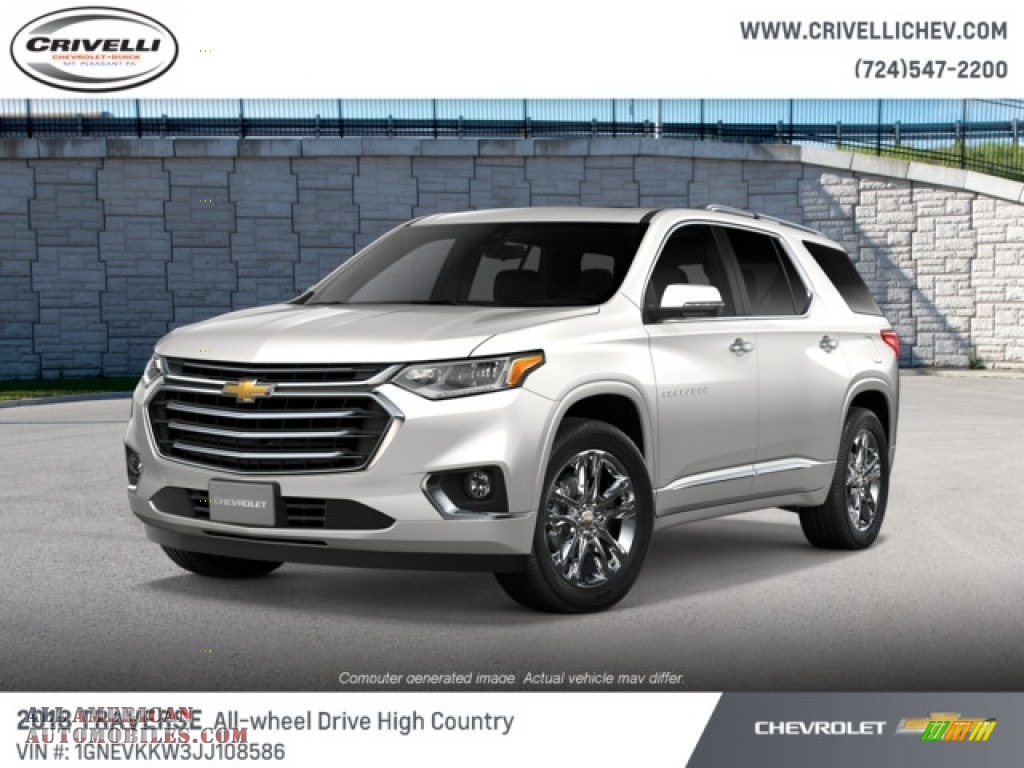 2018 Traverse High Country AWD - Iridescent Pearl Tricoat / High Country Jet Black/Loft Brown photo #2