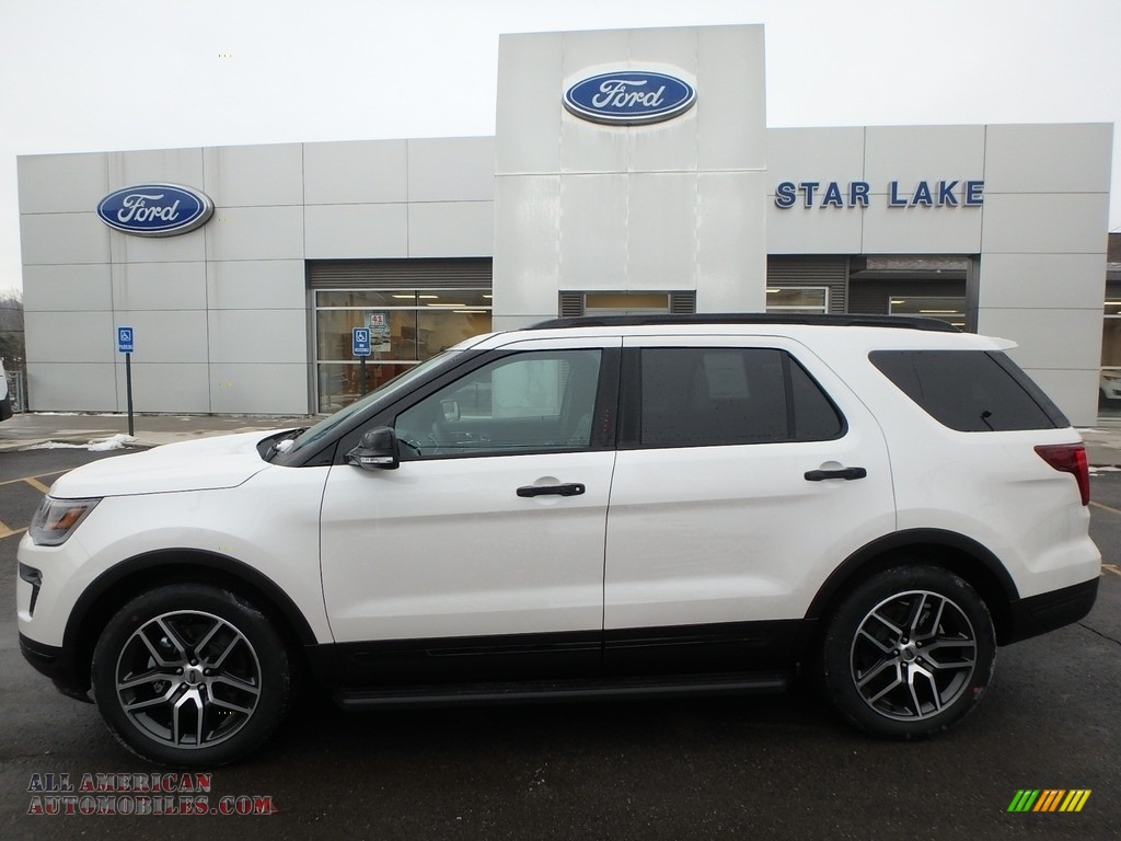 2018 Explorer Sport 4WD - White Platinum / Ebony Black photo #1