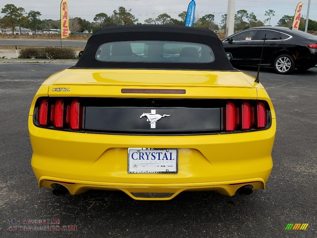 2016 Mustang V6 Convertible - Triple Yellow Tricoat / Ebony photo #4