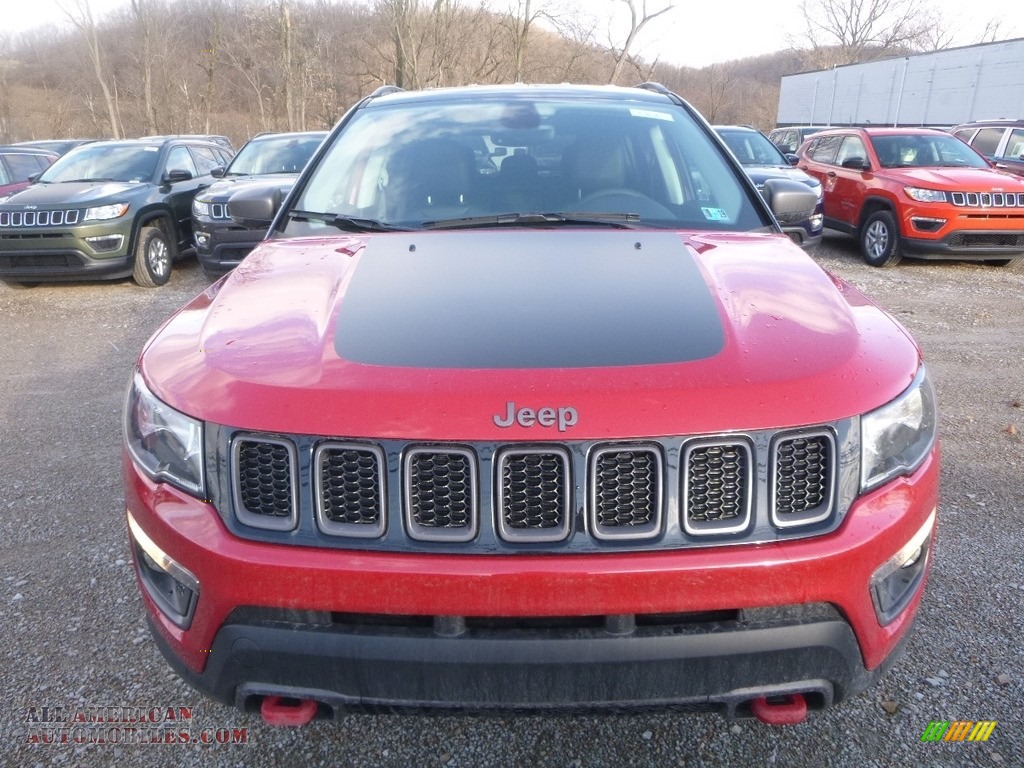 2018 Compass Trailhawk 4x4 - Redline Pearl / Black/Ruby Red photo #8