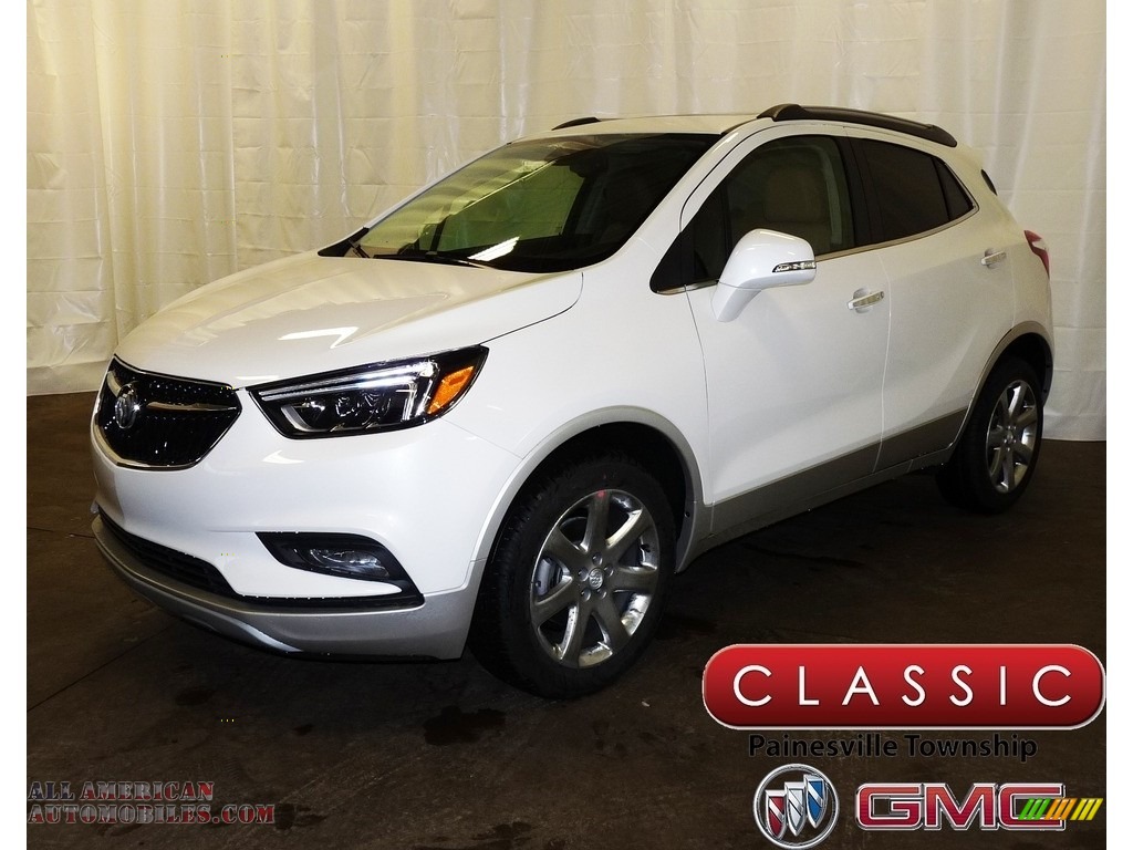White Frost Tricoat / Brandy Buick Encore Essence AWD