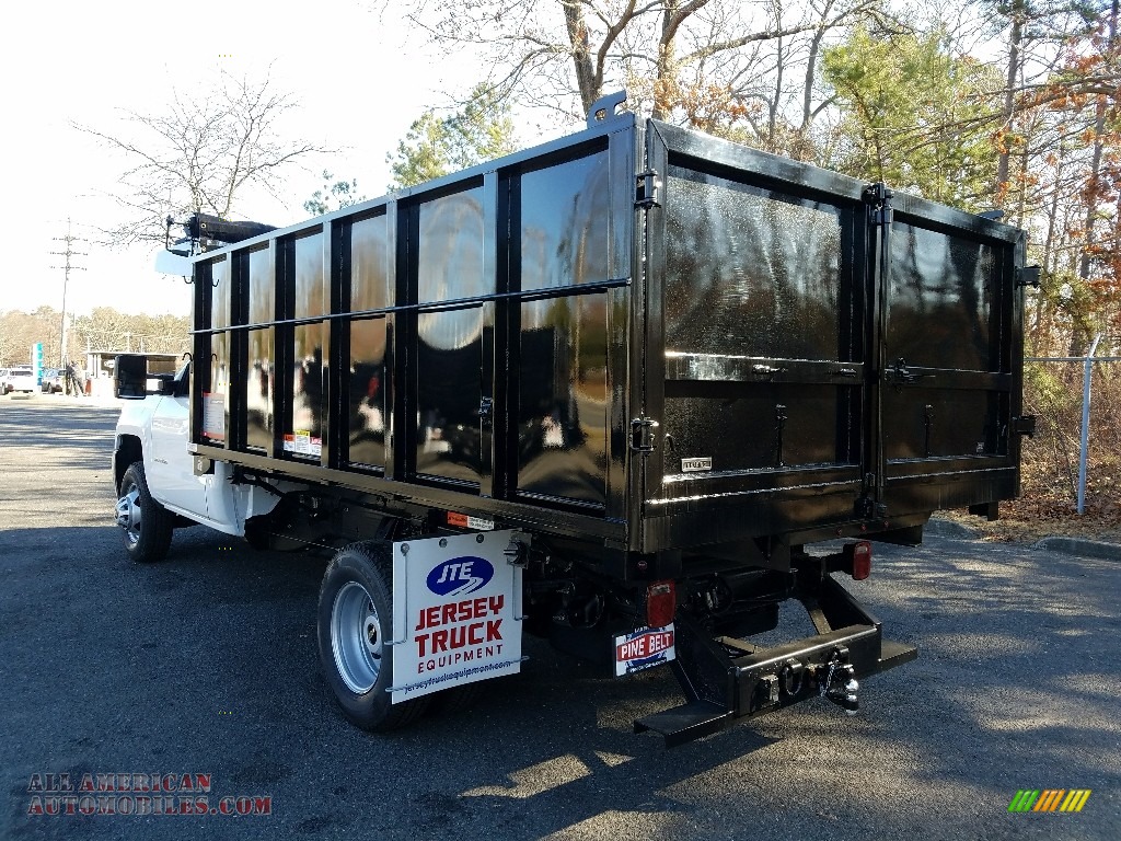 2018 Silverado 3500HD Work Truck Regular Cab 4x4 Dump Truck - Summit White / Dark Ash/Jet Black photo #4