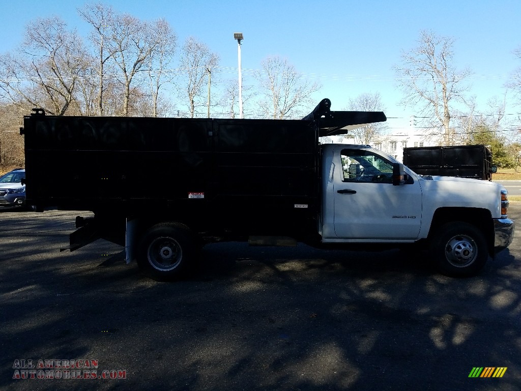 2018 Silverado 3500HD Work Truck Regular Cab 4x4 Dump Truck - Summit White / Dark Ash/Jet Black photo #6