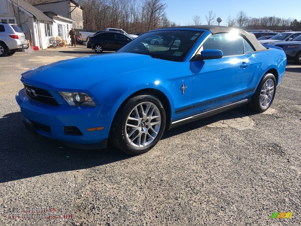 2012 Mustang V6 Convertible - Grabber Blue / Charcoal Black photo #9