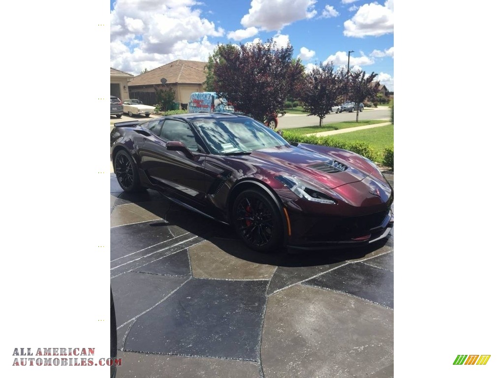 2017 Corvette Z06 Coupe - Black Rose Metallic / Jet Black photo #4