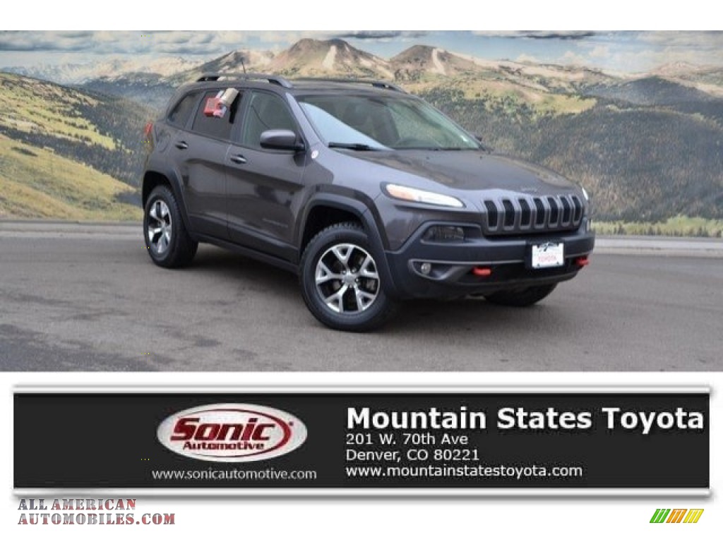 2014 Cherokee Trailhawk 4x4 - Granite Crystal Metallic / Morocco - Black photo #1