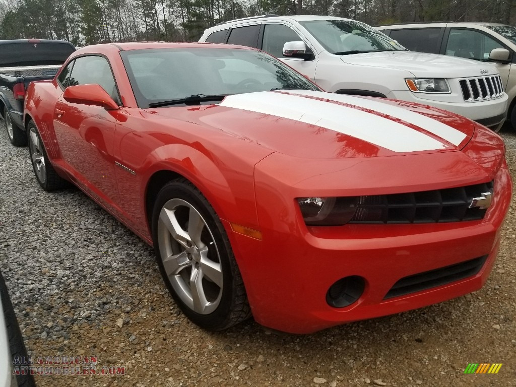 Inferno Orange Metallic / Black Chevrolet Camaro LS Coupe