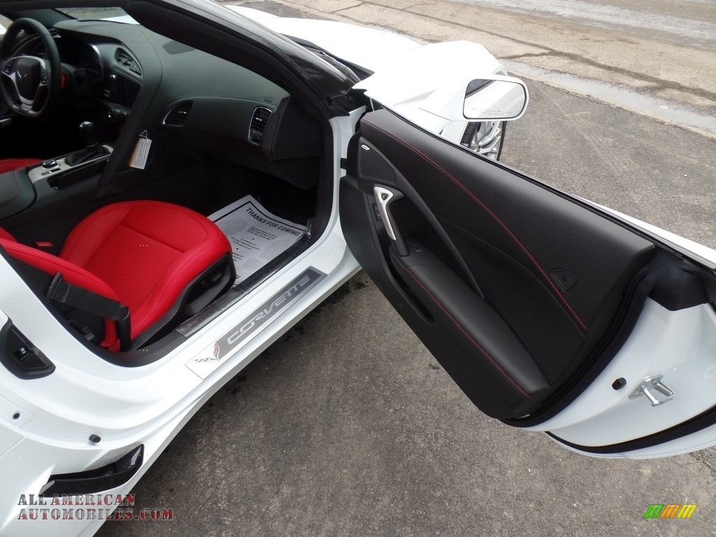 2019 Corvette Z06 Coupe - Arctic White / Adrenaline Red photo #43