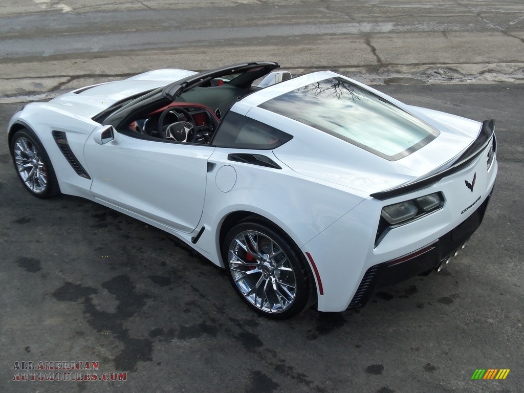 2018 Corvette Z06 Coupe - Arctic White / Adrenaline Red photo #13