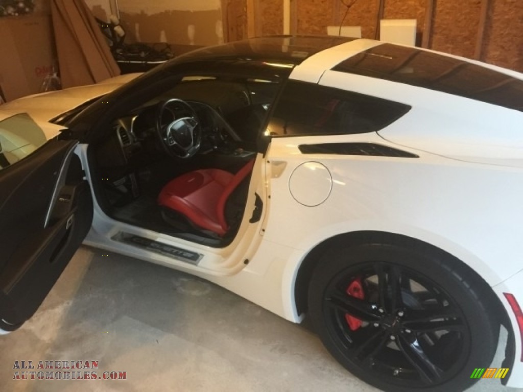 2016 Corvette Stingray Coupe - Arctic White / Adrenaline Red photo #6