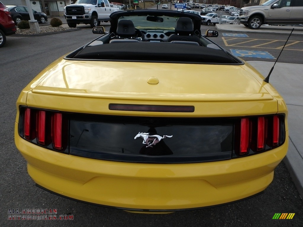 2017 Mustang EcoBoost Premium Convertible - Triple Yellow / Ebony photo #7