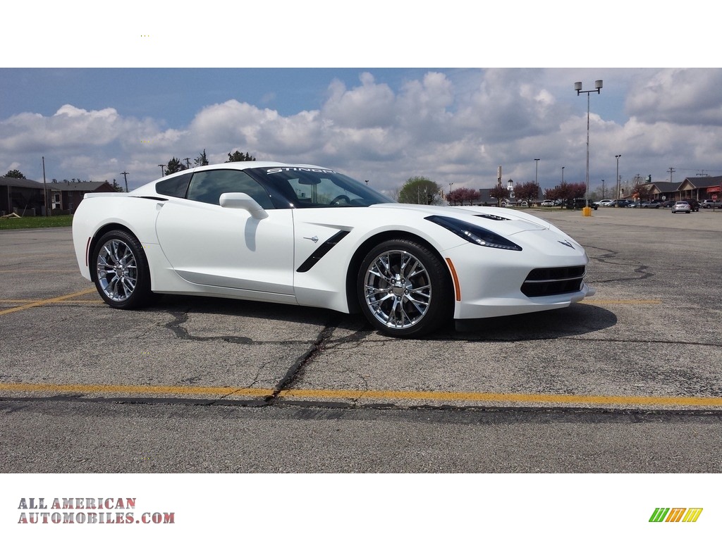 Arctic White / Jet Black Chevrolet Corvette Stingray Coupe