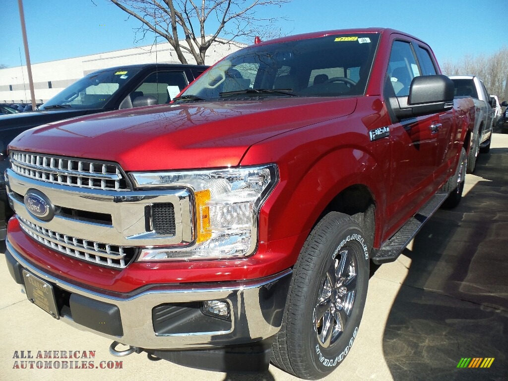 Ruby Red / Light Camel Ford F150 XLT SuperCab 4x4