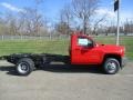Chevrolet Silverado 3500HD Work Truck Crew Cab 4x4 Chassis Red Hot photo #2