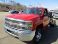 Chevrolet Silverado 3500HD Work Truck Crew Cab 4x4 Chassis Red Hot photo #7