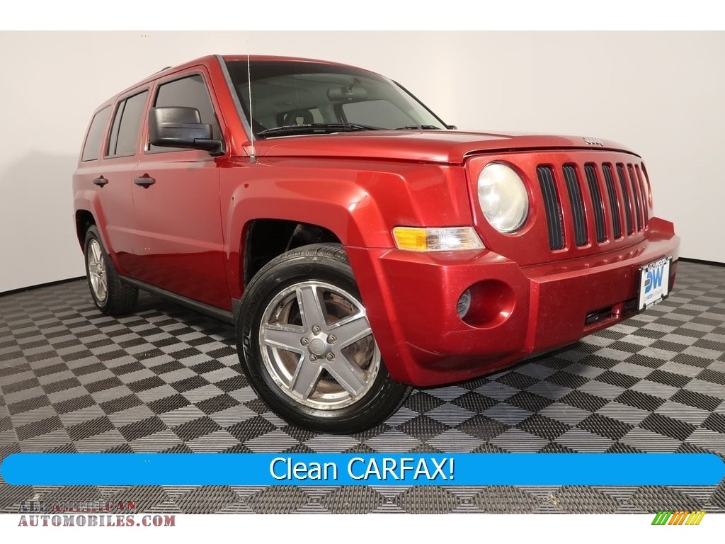 Inferno Red Crystal Pearl / Pastel Slate Gray Jeep Patriot Sport 4x4
