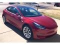 Tesla Model 3 Long Range Red Multi-Coat photo #1