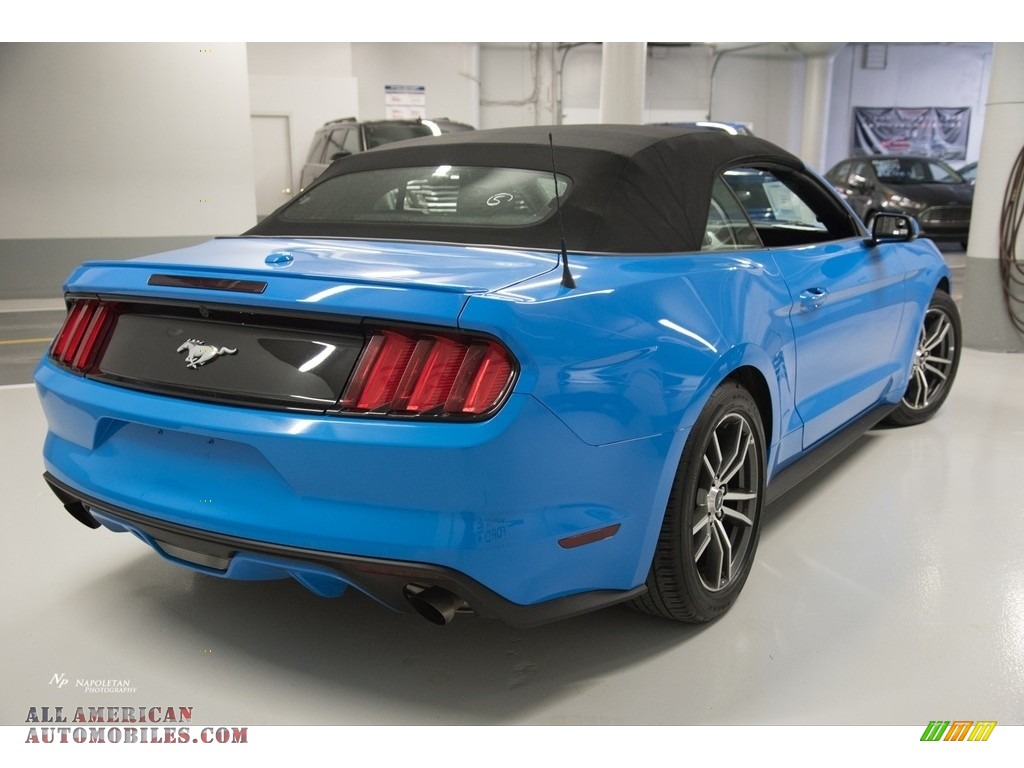 2017 Mustang EcoBoost Premium Convertible - Grabber Blue / Ebony photo #3