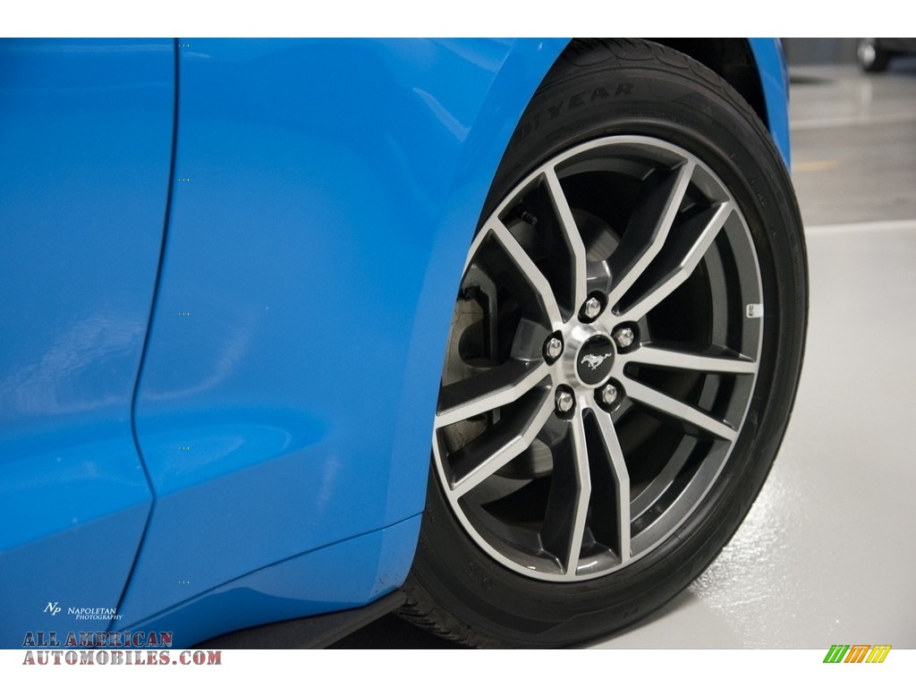 2017 Mustang EcoBoost Premium Convertible - Grabber Blue / Ebony photo #4