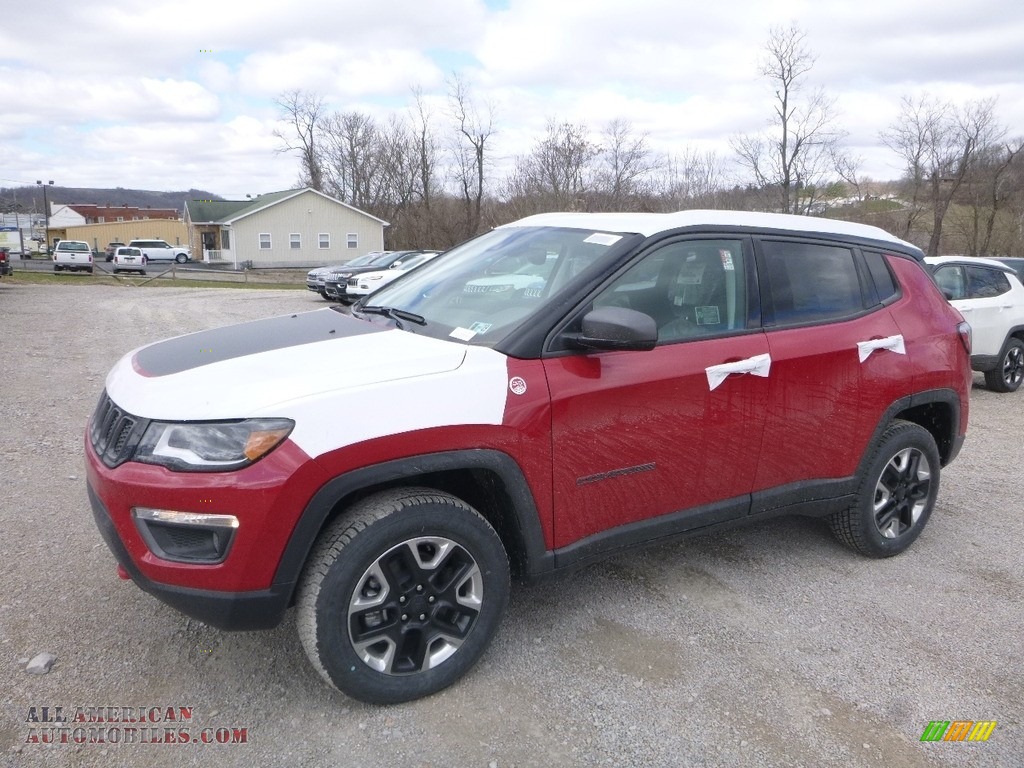 2018 Compass Trailhawk 4x4 - Redline Pearl / Black/Ruby Red photo #1